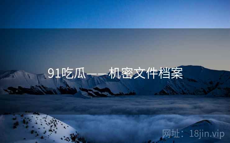 91吃瓜——机密文件档案